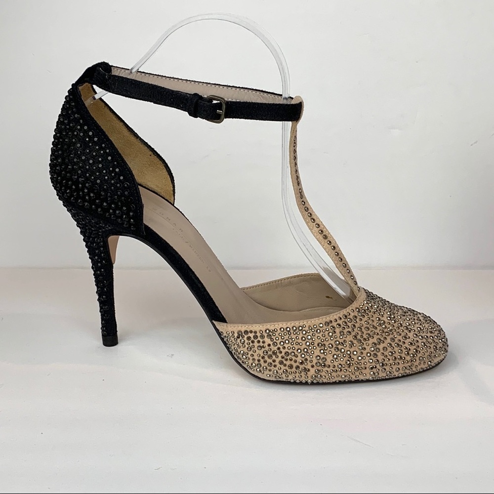 Zara Nude Mary Jane Suede Leather Pumps Size 10